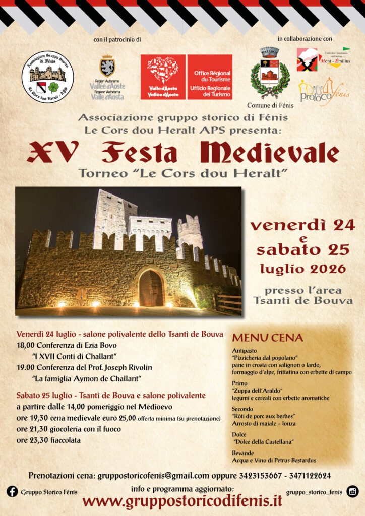GRUPPO STORICO FENIS LOCANDINA A CON MENU