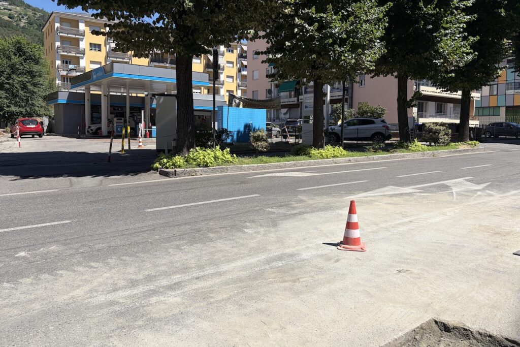 La viabilità su corso XXVI Febbraio ad Aosta