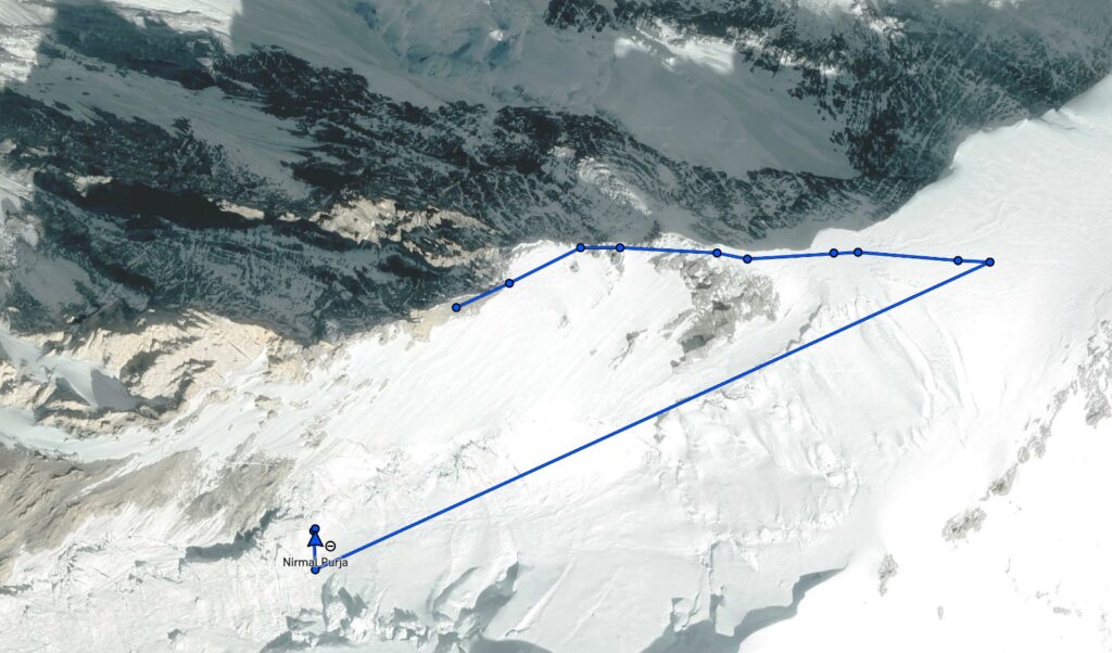 Il gps di Nirmal Nims Purja dopo la valanga sul Broad Peak