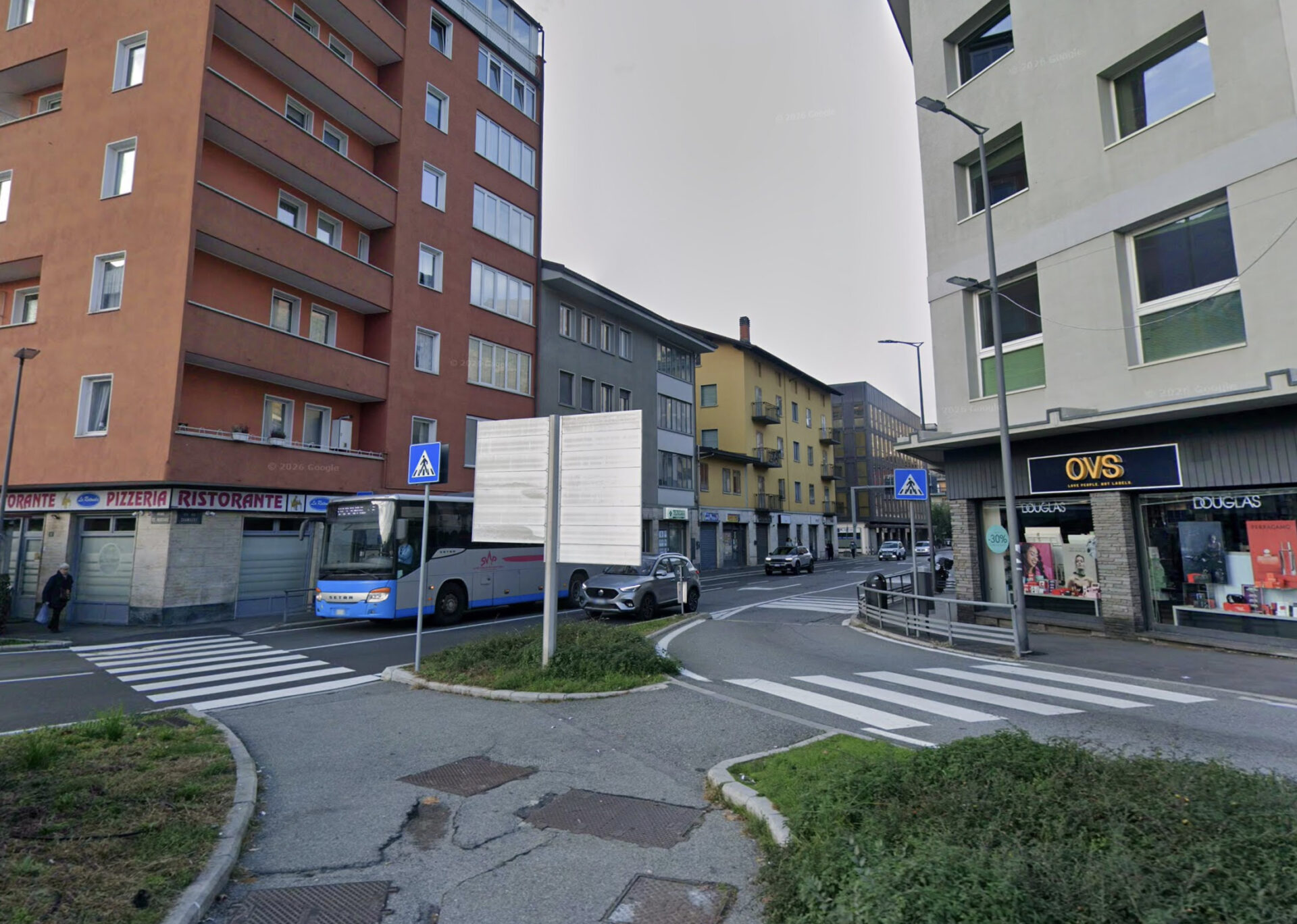L'incrocio tra viale Partigiani e via Chambéry