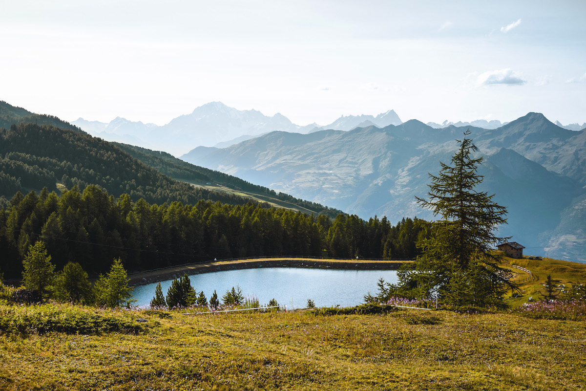 Landscape Pila Aosta bike park 2026