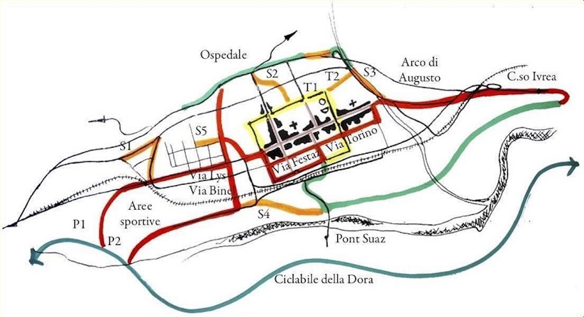 Gli itinerari della ciclabile di Aosta