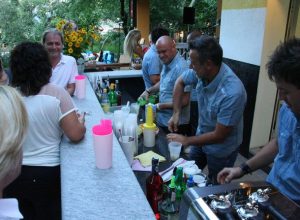 Il giardino del Ristorante Pezzoli di Gressan