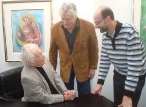 Lucerna 19 febbraio 2011 – Hans Erni con Léonard Gianadda e Massimo Tamone.