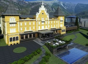 Grand Hotel Billia, vista dall'alto (rendering)