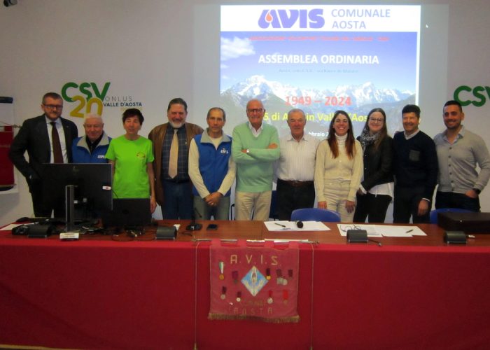 L'assemblea ordinaria dell'Avis Valle d'Aosta