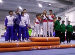 Il podio della C2: Ruben Vitulli, Lorenzo Mattana, Gabriele Lupieri e Tommaso Morra di Cella