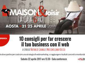 Locandina conferenza Piupress Maison&Loisir