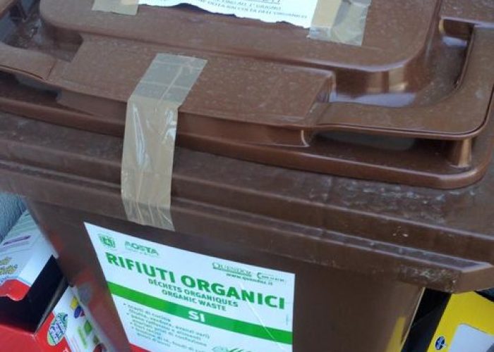 Bidone raccolta differenziata rifiuti organici