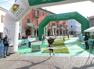 Francesca Canepa all'arrivo