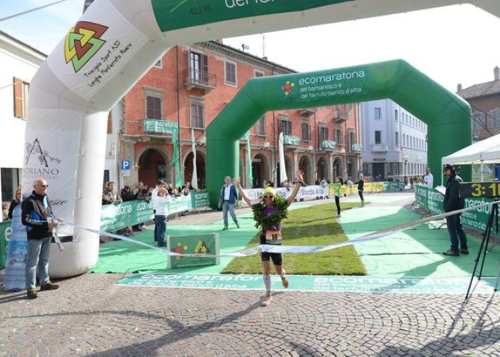 Francesca Canepa all'arrivo