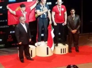 Ermes Paganin campione del mondo di braccio di ferro