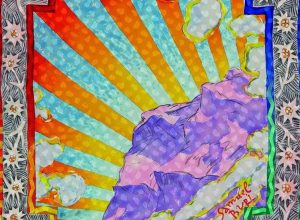 La mostra di foulard a Courmayeur