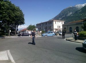 La zona chiusa al traffico