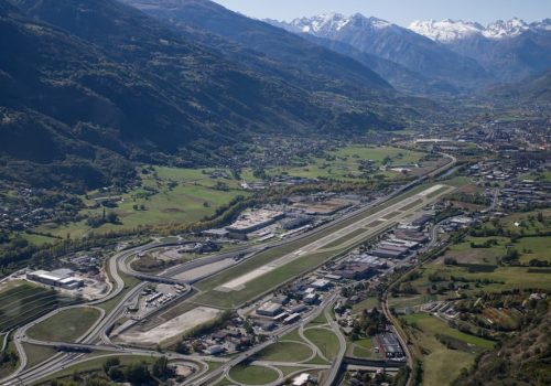 L'aeroporto "Corrado Gex" di Aosta