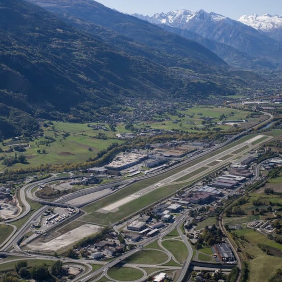 L'aeroporto "Corrado Gex" di Aosta
