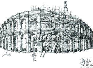 L'anfiteatro romano ricostruito da Corni