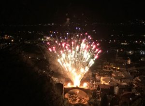 I fuochi d'artificio al carnevale di Pont-Saint-Martin