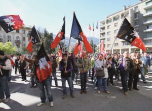 Immagine di archivio - Manifestazione degli operai idraulico-forestali