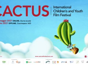 La locandina della prima edizione del Cactus film Festival: illustrazione Annie Roveyaz, progetto grafico Luca Conchatre