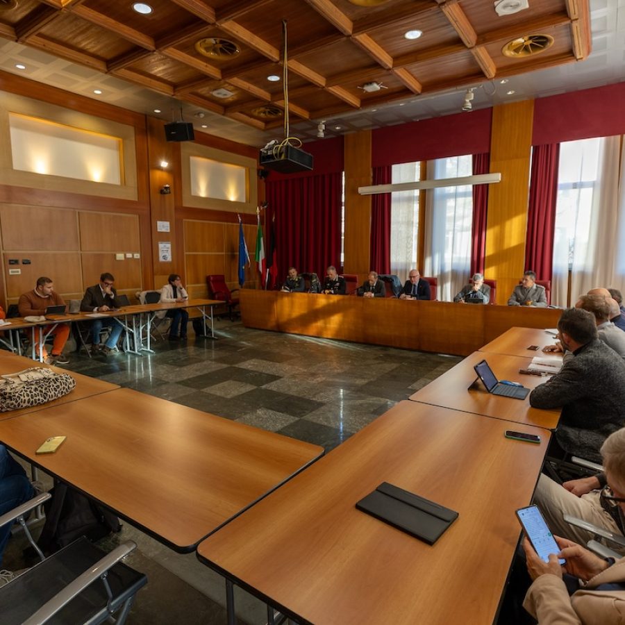 Una riunione del Cosp - Comitato per l’ordine e la sicurezza pubblica