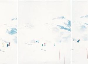 Walter Niedermayr, La Plaine Morte 3, 2005, stampa fotografica, 3 pannelli cm 131x104, installazione cm 131x318, courtesy Galleria Suzy Shammah, Milano.