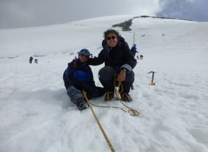 Lorenzo Lucentini sul Breithorn con la mamma