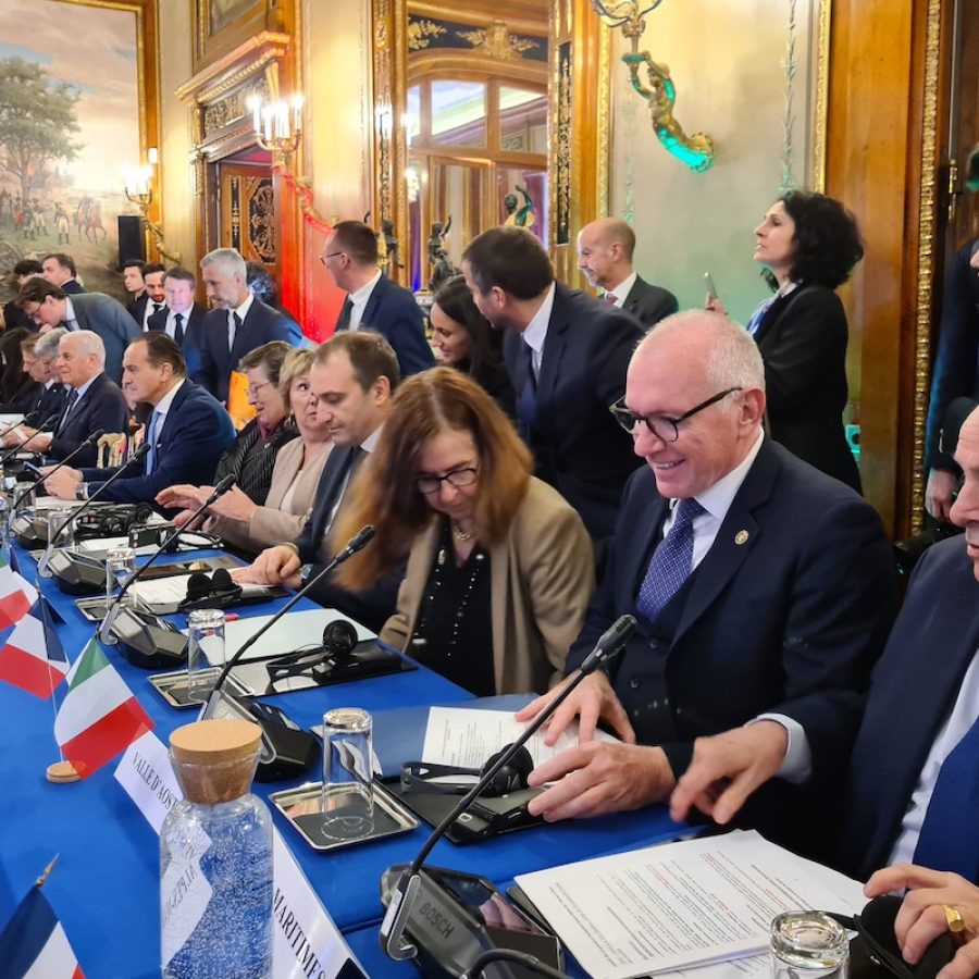Il presidente della Regione Renzo Testolin a Nizza