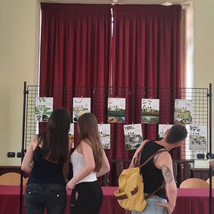 La mostra sulle etichette dell'olio d'oliva realizzate dal liceo artistico a Donnas