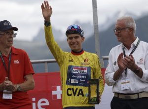 Henrique Bravo leader dopo la tappa di Plaine Joux - Giro della Valle d’Aosta - Foto Alexis Courthoud