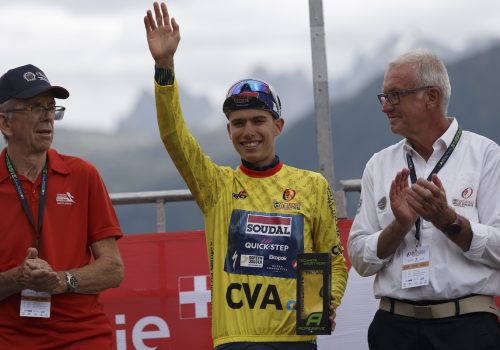 Henrique Bravo leader dopo la tappa di Plaine Joux - Giro della Valle d’Aosta - Foto Alexis Courthoud