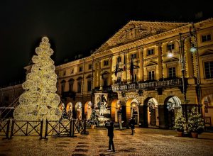 Piazza Chanoux, Natale 2021 - Foto Comune di Aosta