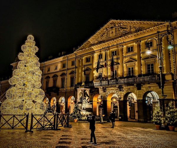 Piazza Chanoux, Natale 2021 - Foto Comune di Aosta