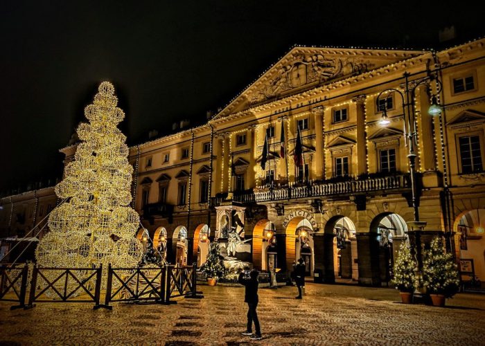 Piazza Chanoux, Natale 2021 - Foto Comune di Aosta