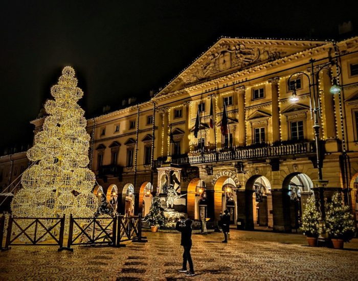 Piazza Chanoux, Natale 2021 - Foto Comune di Aosta