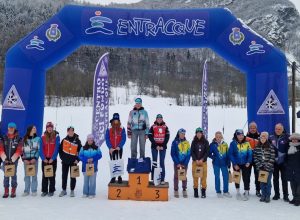 Il podio della sprint alla Fesa Cup 2026 di Gressoney-Saint-Jean