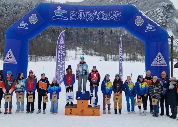 Il podio della sprint alla Fesa Cup 2026 di Gressoney-Saint-Jean