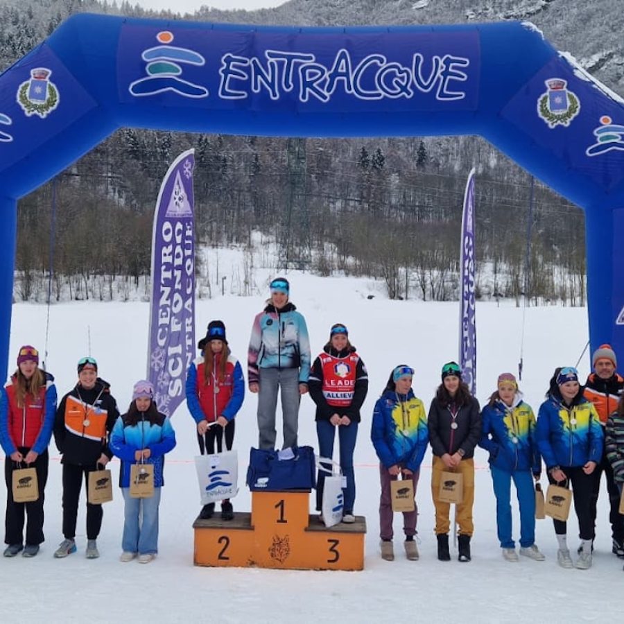 Il podio della sprint alla Fesa Cup 2026 di Gressoney-Saint-Jean