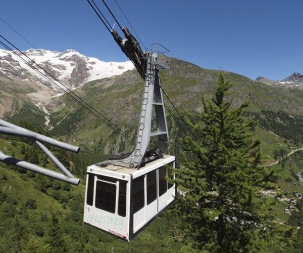 La funivia Staffal-Sant’Anna, a Gressoney-La-Trinité