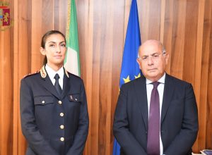 La nuova dirigente della Squadra Mobile Jenny Vecchiato ed il questore Carlo Musti