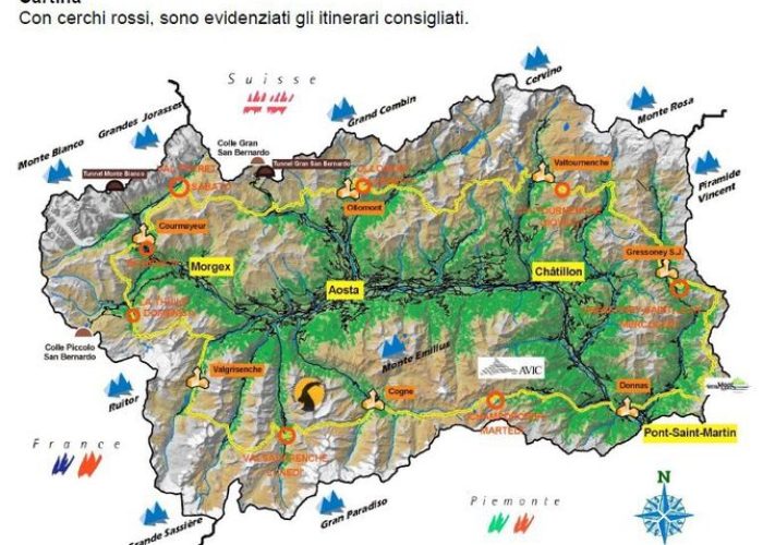 Cartina Tor des Géants 2012