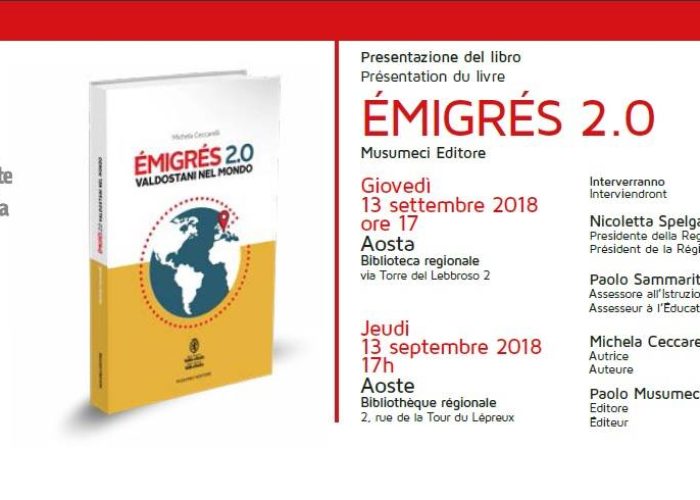 Il libro Émigrés 2.0, valdostani nel mondo di Ceccarelli