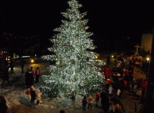 L'accensione dell'albero di Natale a Courmayeur