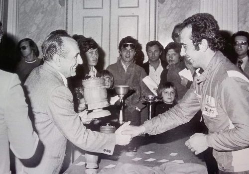 Montaldo premiato al Rally Valle d'Aosta del 1975