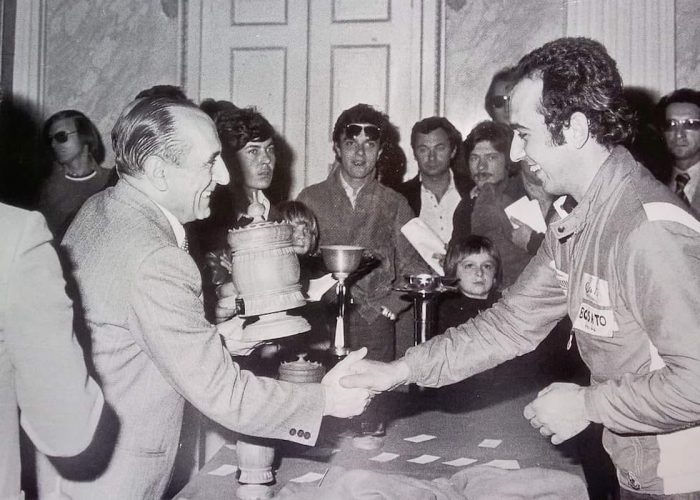 Montaldo premiato al Rally Valle d’Aosta del 1975 Montaldo premiato al Rally Valle d'Aosta del 1975