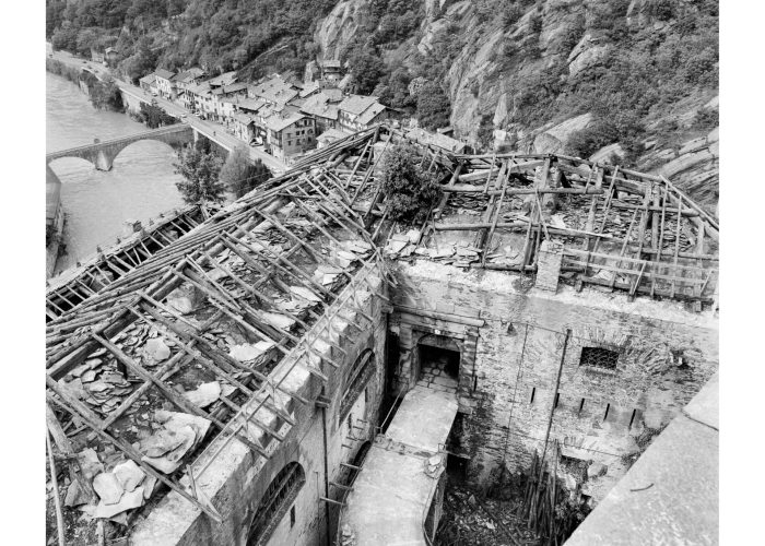Il Forte di Bard durante i lavori