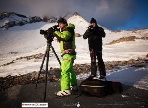 Ph. P. Celesia  - Kecth Rossi durante le riprese valdostane