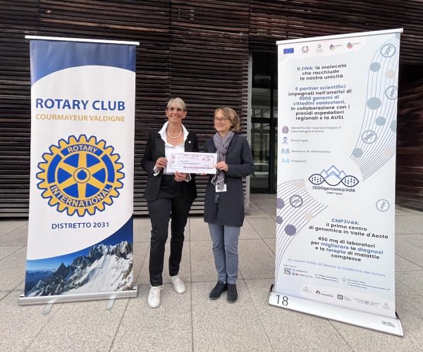 Rotary Club Courmayeur-Valdigne a favore del progetto 5000genomi@VdA.