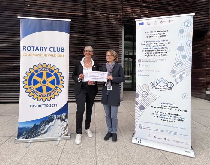 Rotary Club Courmayeur-Valdigne a favore del progetto 5000genomi@VdA.