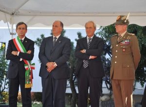 Da sx Giordano, Rollandin, Milone e il Generale Graziano